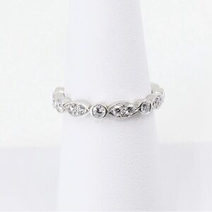 Tiffany & Co Jazz Swing Diamond Platinum Eternity Band Ring, size 6, excellent